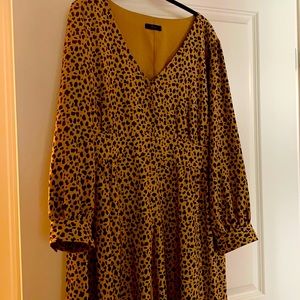 Leopard Print Dress with Balloon sleeves.